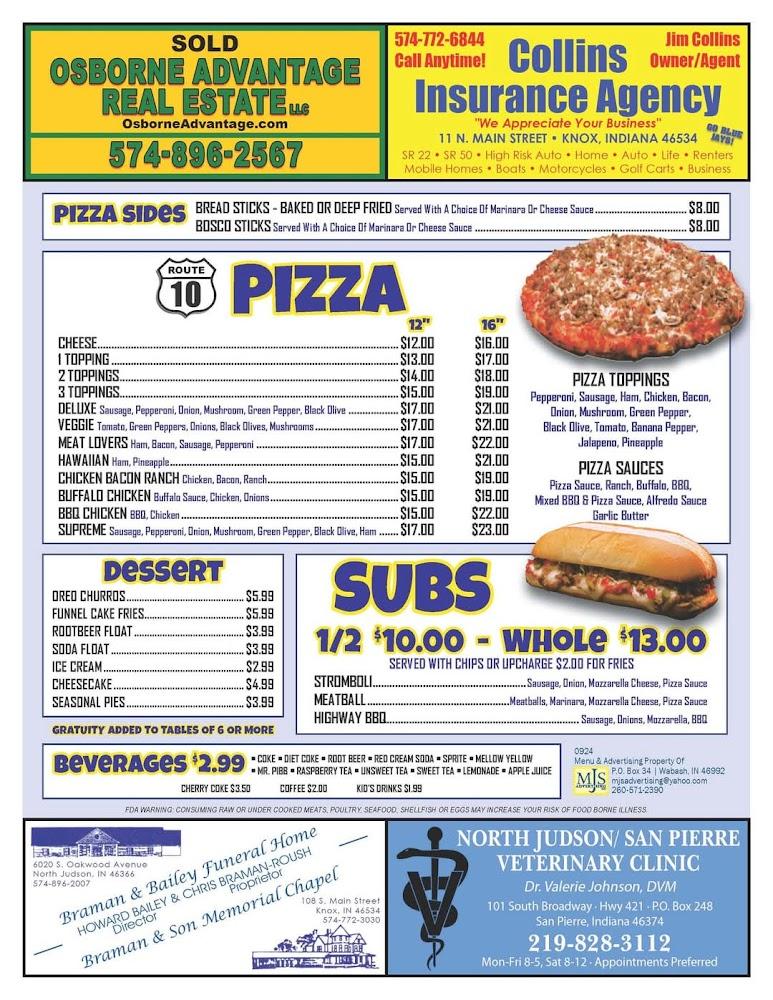 Judson's Route 10 Bar & Grill Menu image 2
